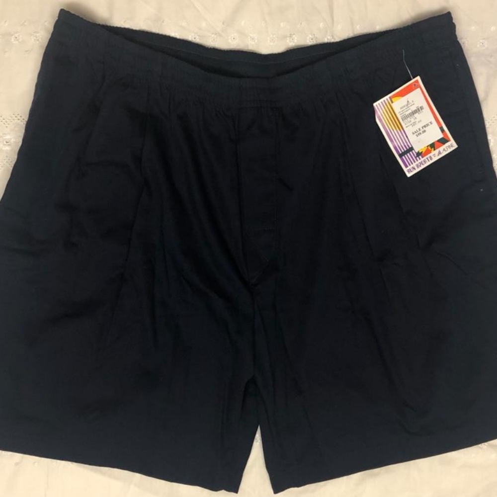 Men's NWT Dark Blue 3XL Shorts with Elastic Waistband